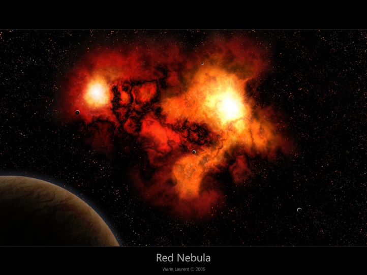 Red Nebula fond écran wallpaper
